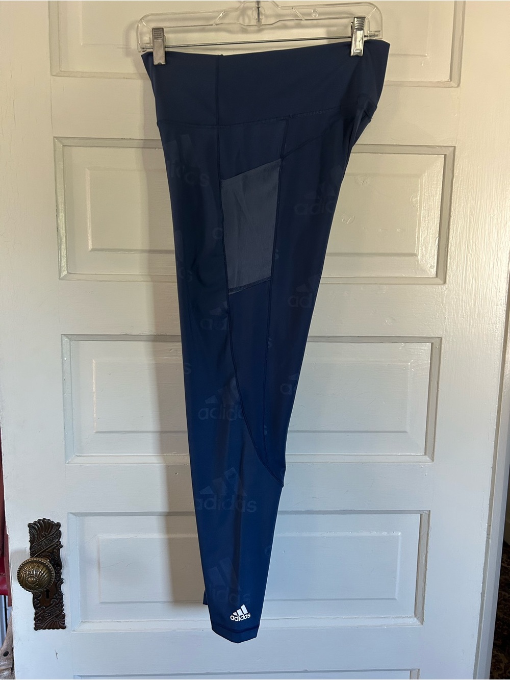 Adidas Dark Blue Women's High Waist Athletic 25” Leggings w/Pocket. Large